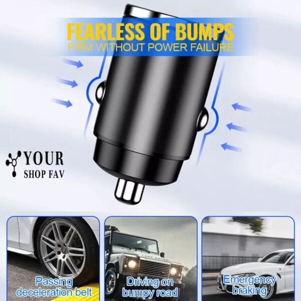 Mini Stealth USB/USB-C Car Quick Charger - Image 2